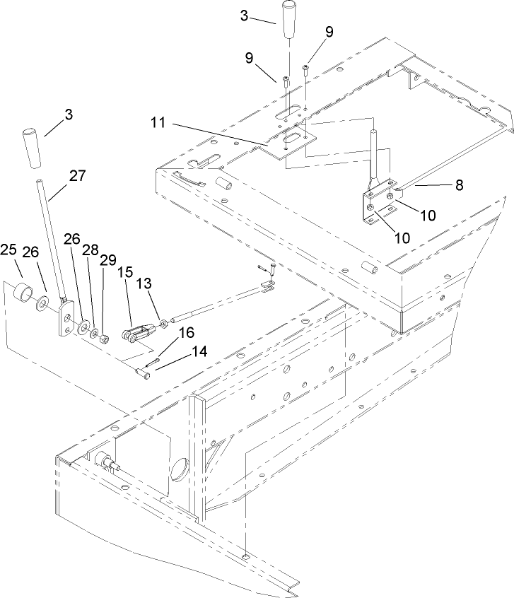 Throttle and Lift Lever Assembly