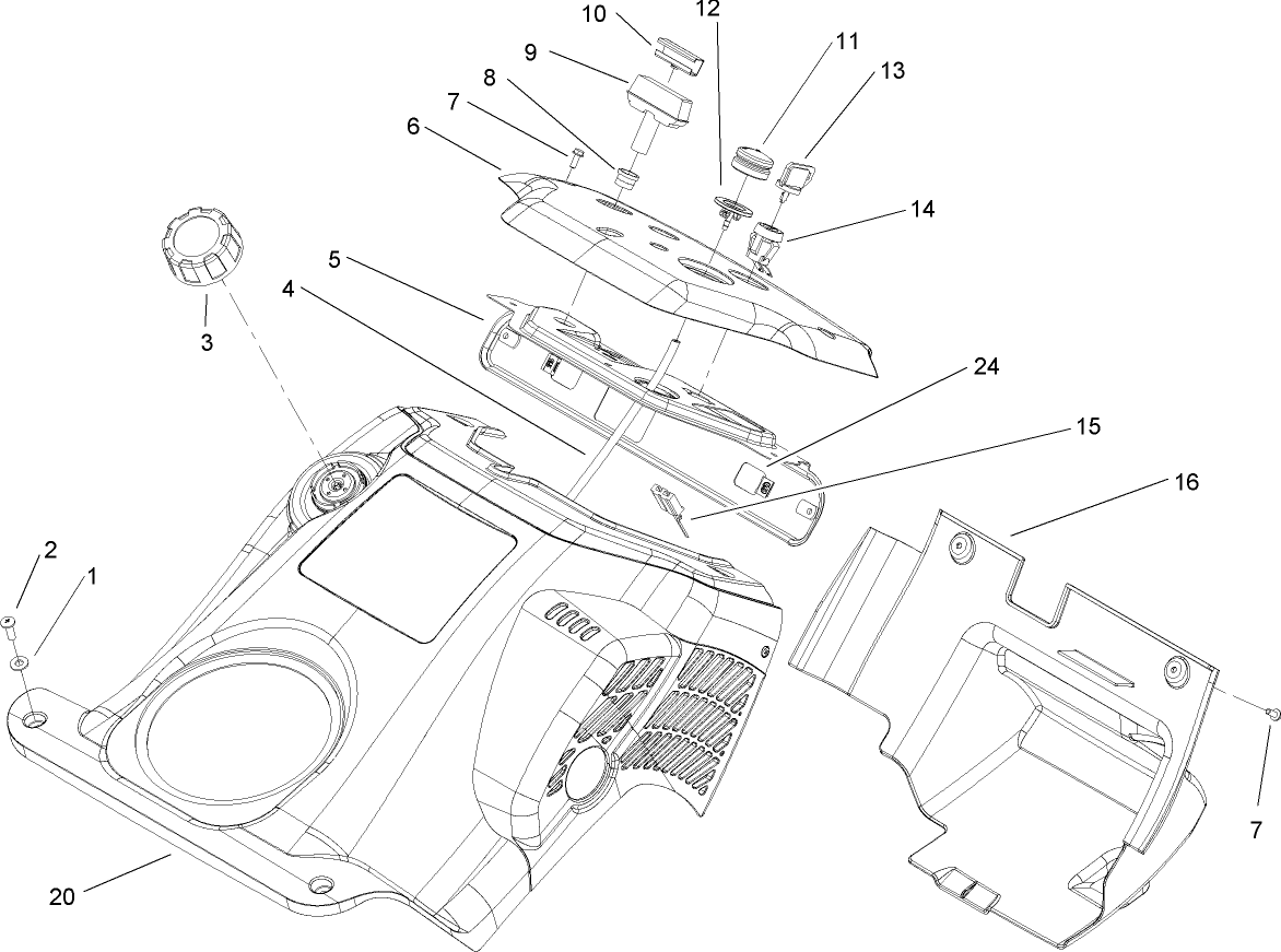 Upper Shroud and Control Panel Assembly