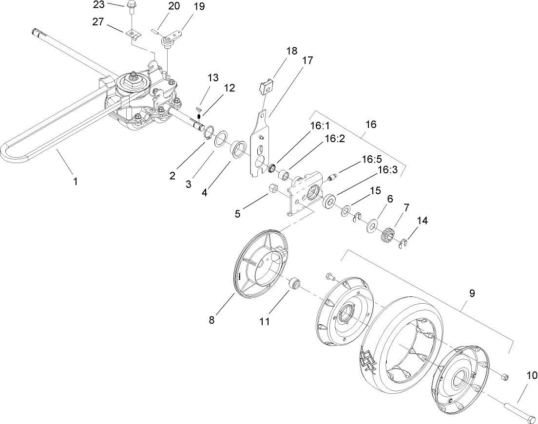 Rear Drive and Wheel Assembly