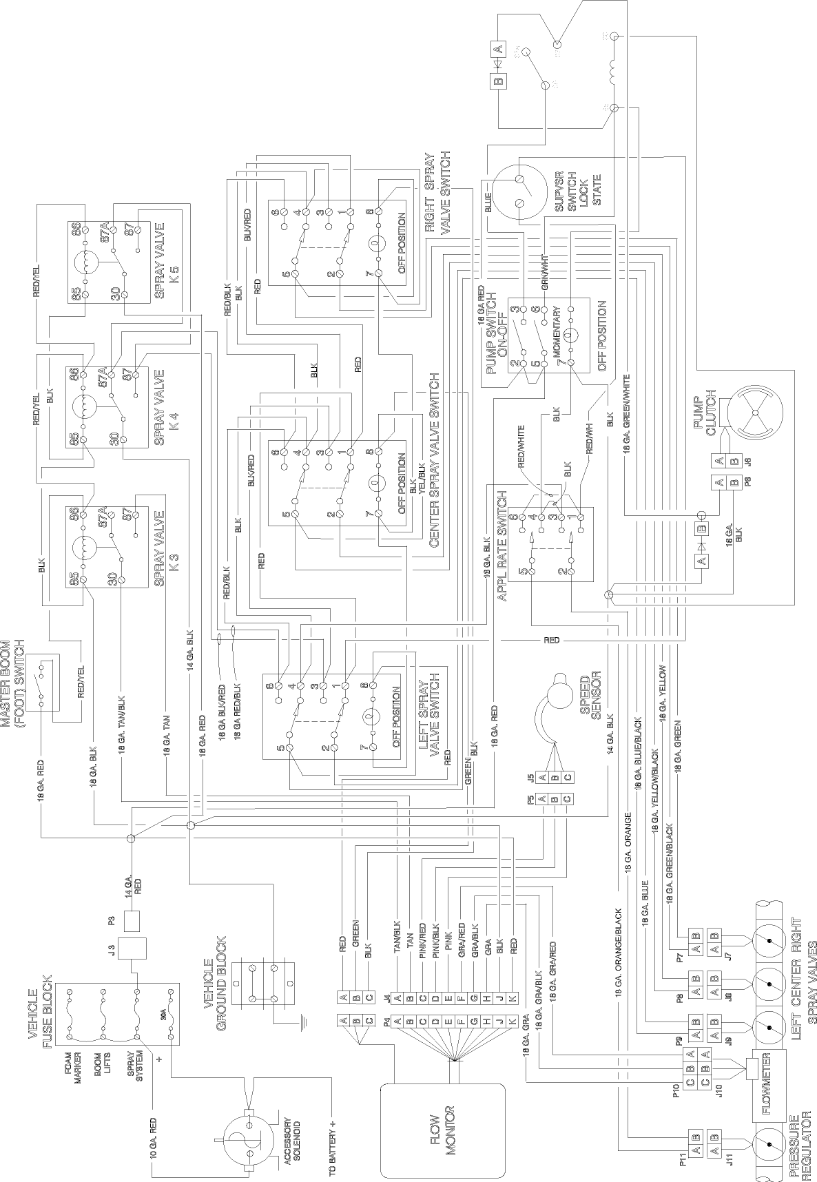 Spray System Electrical Schematic