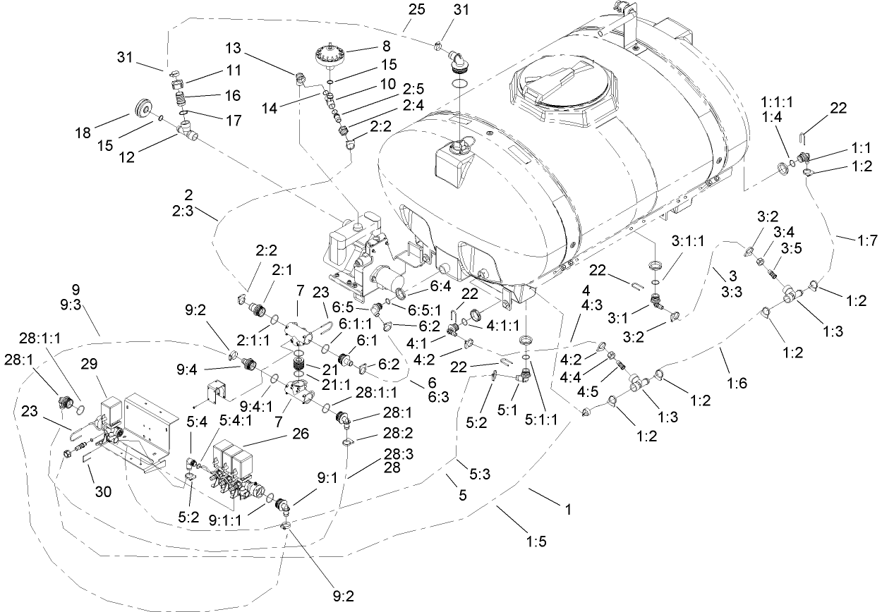 External Sprayer Component Assembly