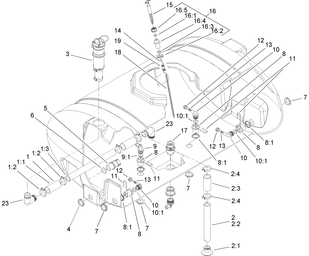 Internal Sprayer Component Assembly