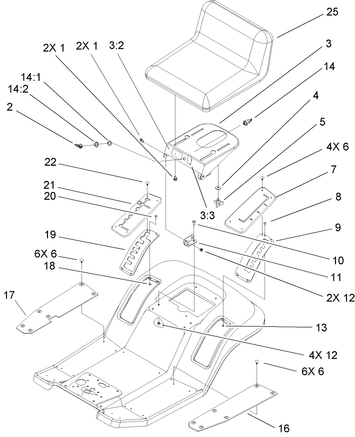 Rear Body and Seat Assembly