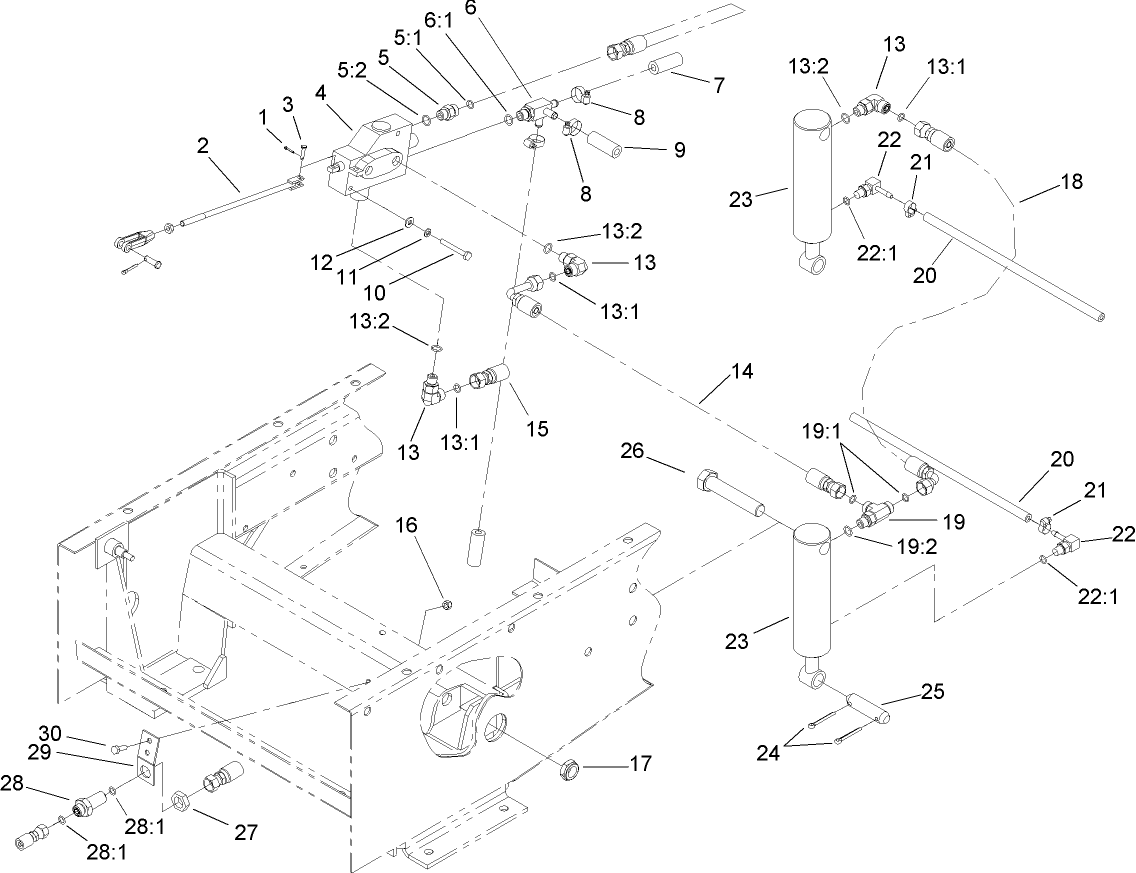 Hydraulic Cylinder and Lift Valve Assembly