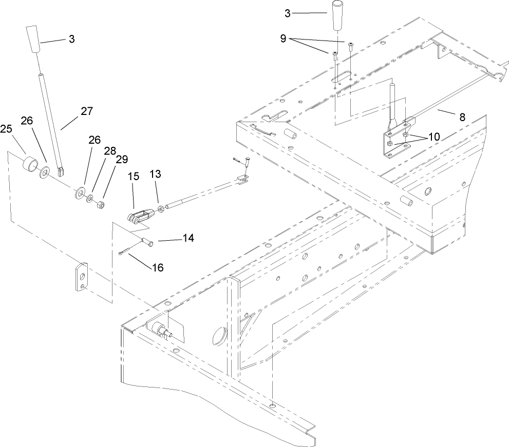 Throttle and Lift Lever Assembly