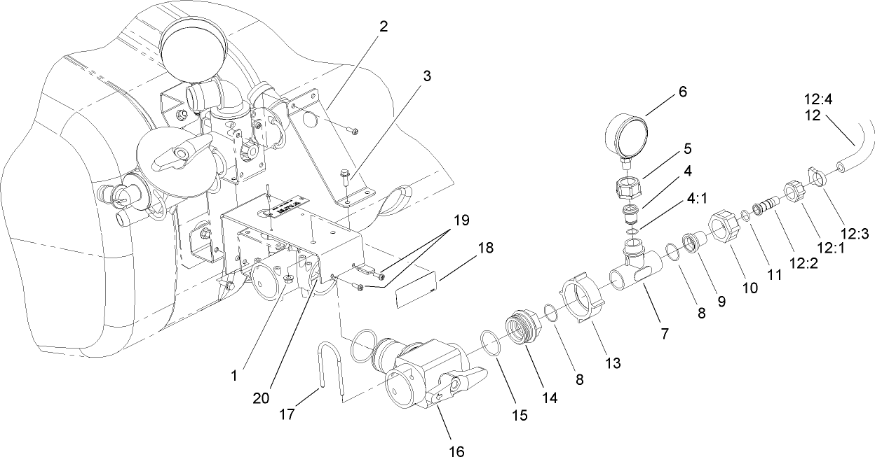 3-Way Valve and Gauge Assembly