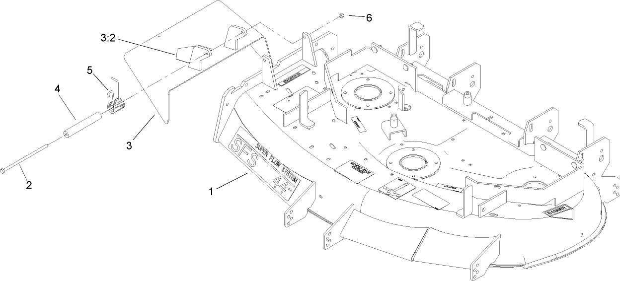 Deck and Deflector Assembly No. 106-5884