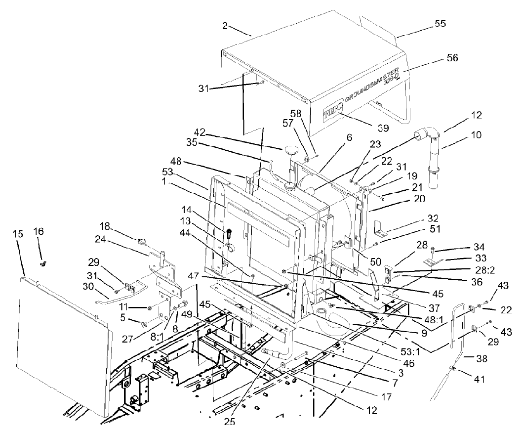 Radiator and Hood Assembly
