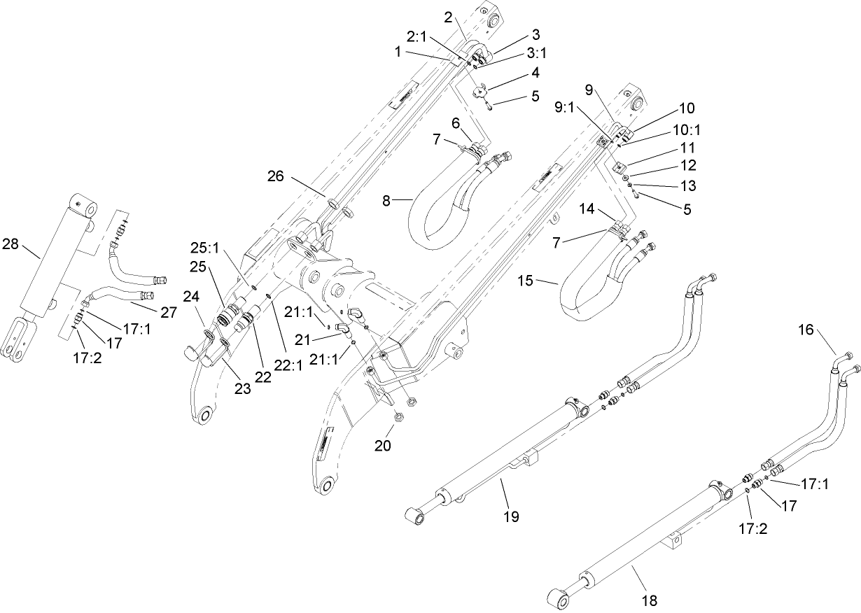 Loader Arm Hydraulics Assembly