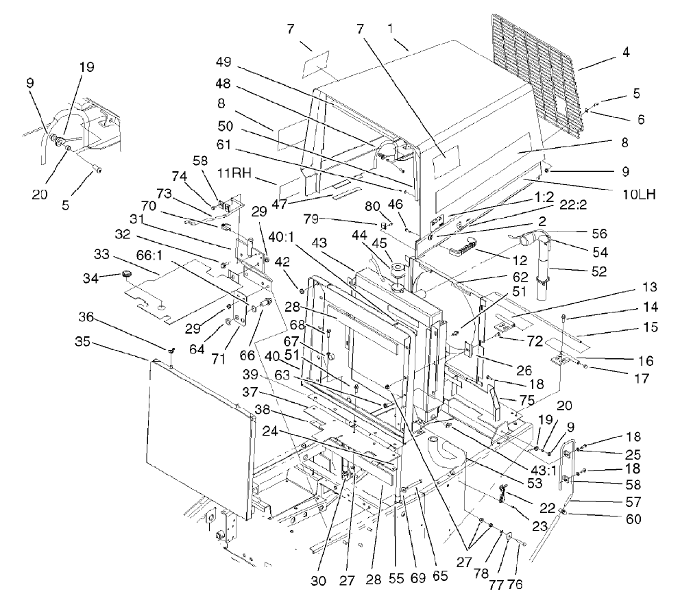 Radiator and Hood Assembly
