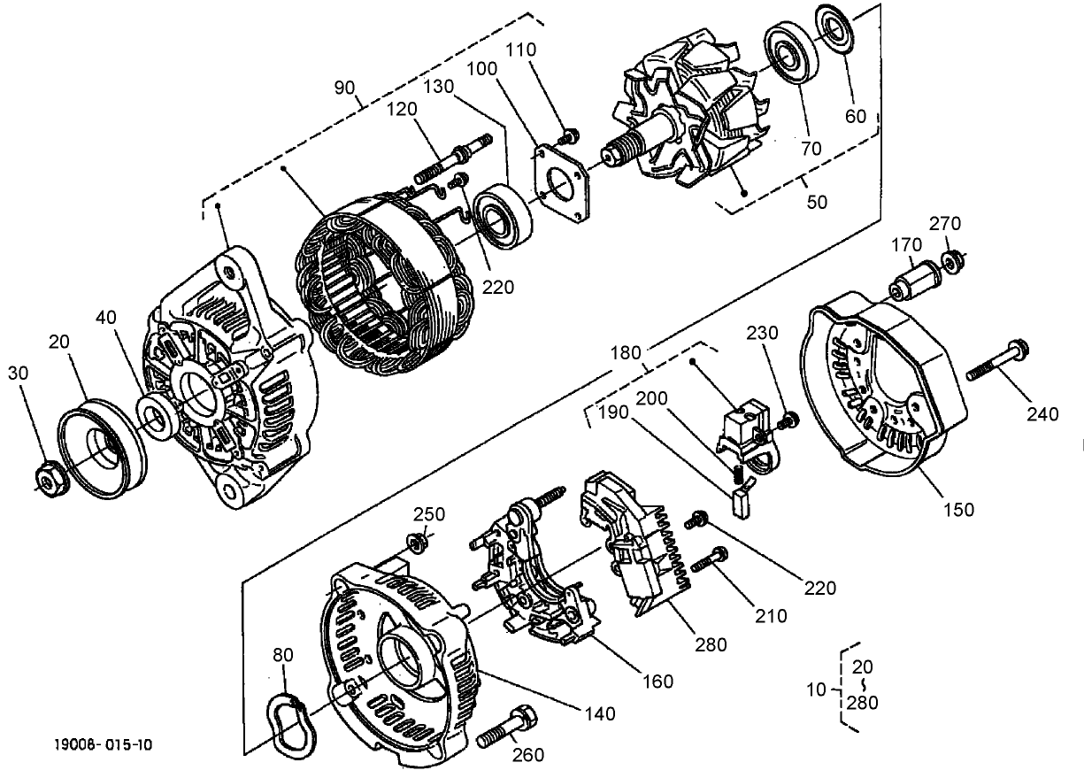 Alternator (Component Parts) Assembly