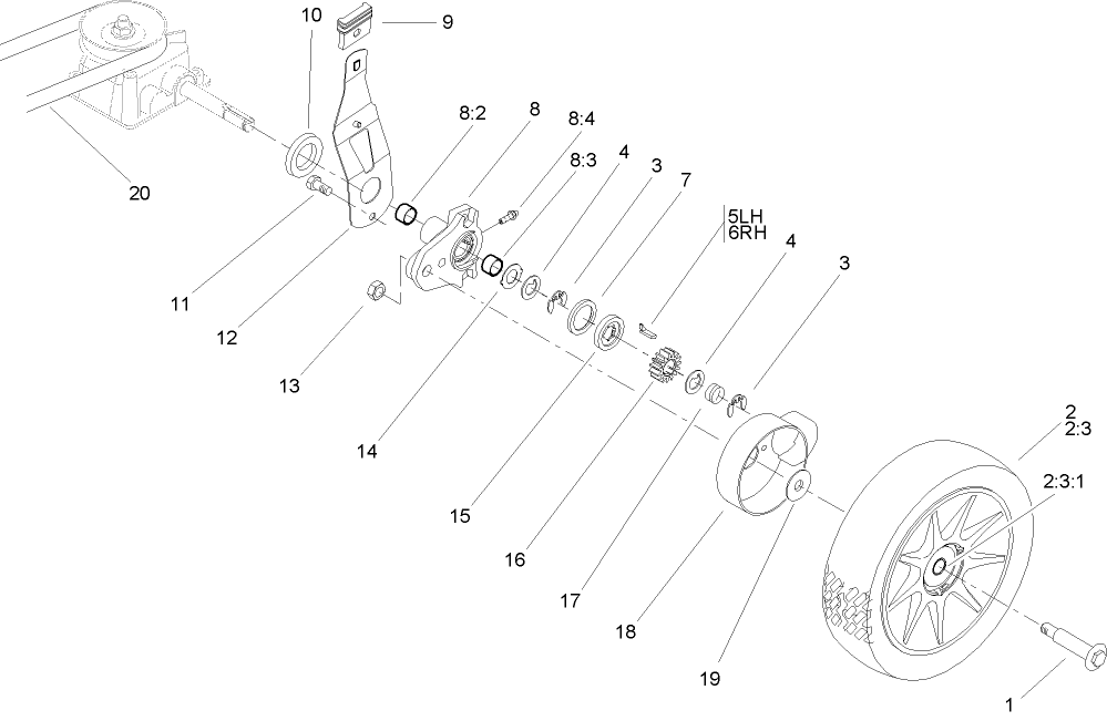 Gear Case and Wheel Assembly