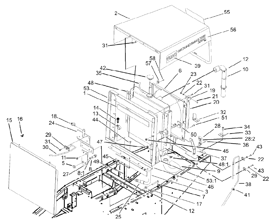 Radiator and Hood Assembly