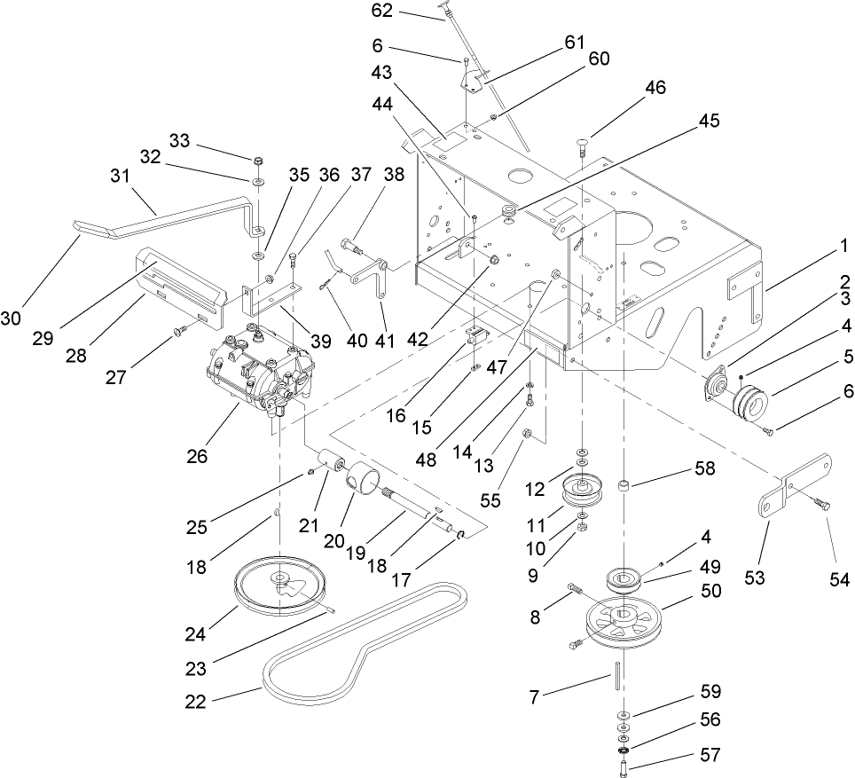 Transmission and Drive Pulley Assembly
