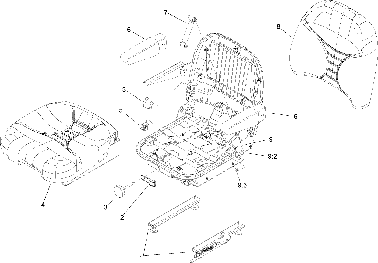 Suspension Seat Assembly No. 106-9988