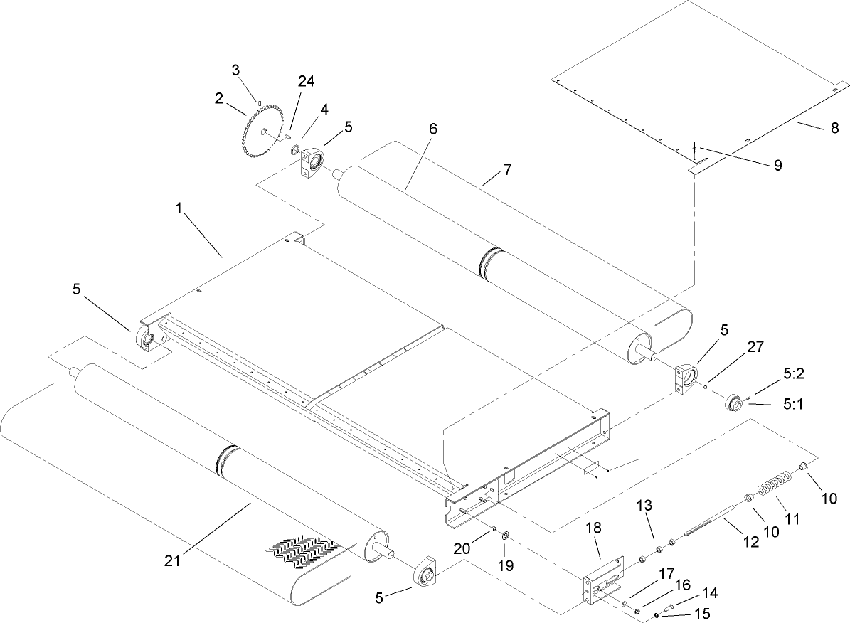 Slider Bed and Roller Assembly