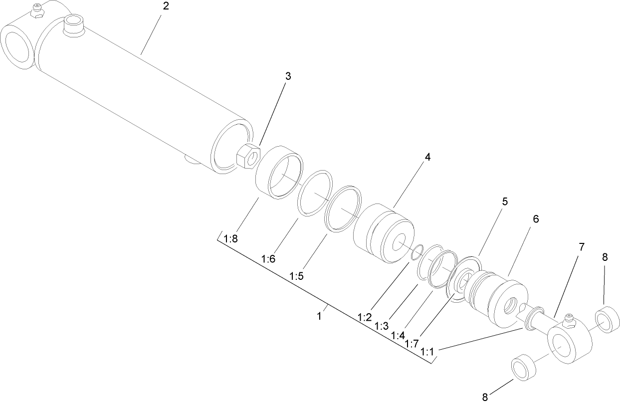 Hydraulic Cylinder Assembly No. 107-4303