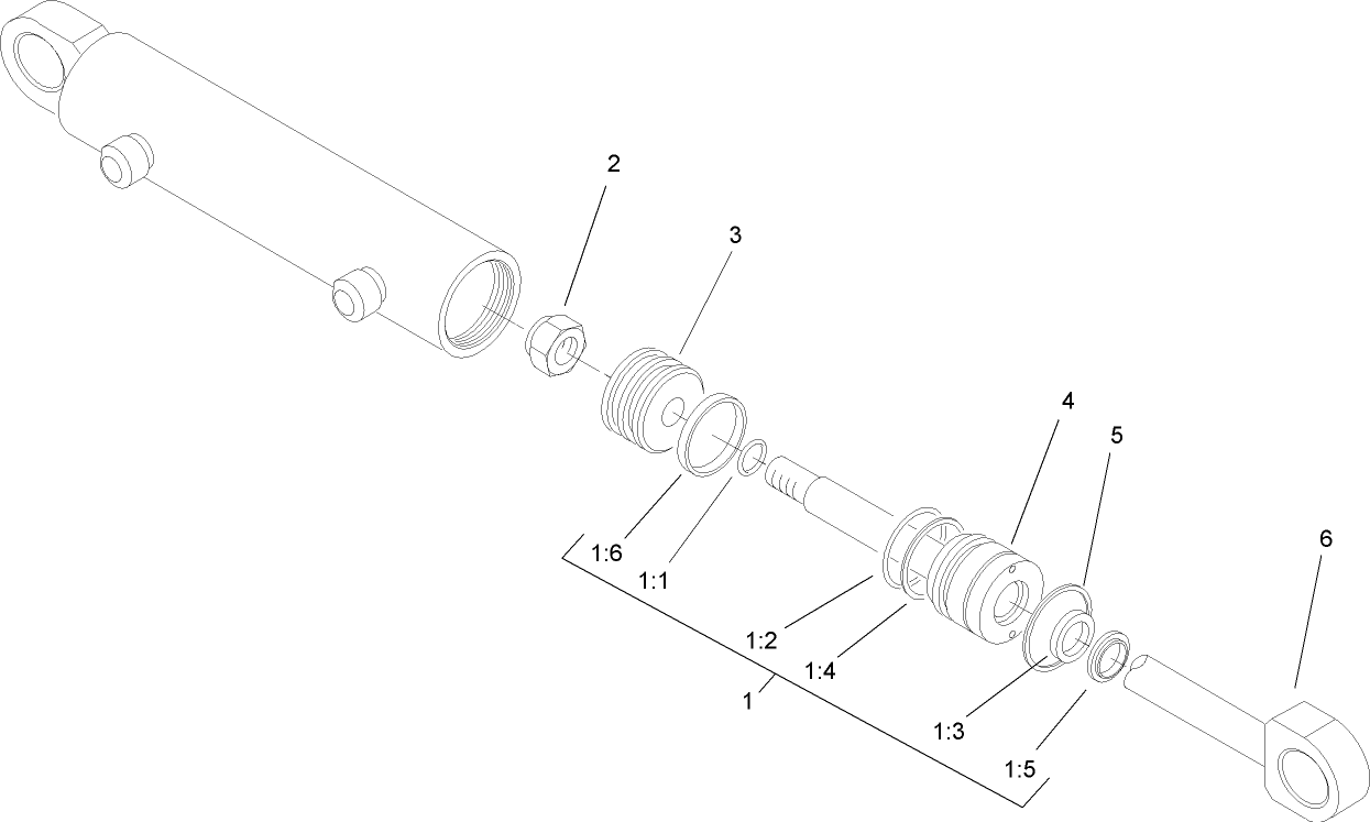 Wing Lift Cylinder Assembly No. 107-0190