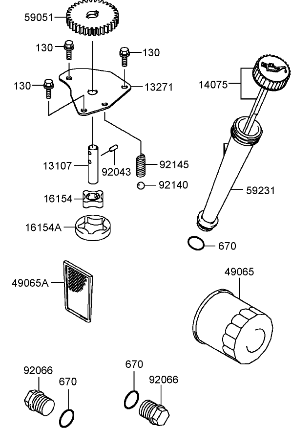 Lubrication Equipment Assembly  Kawasaki FH430V-AS25