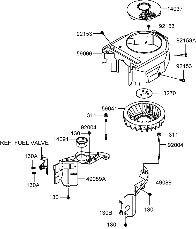 Cooling Equipment Assembly  Kawasaki FH430V-AS25