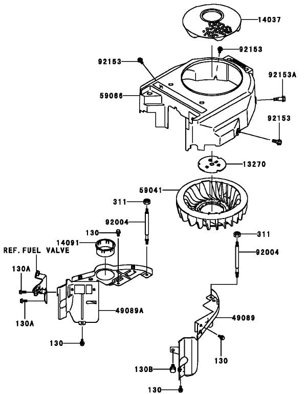 Cooling Equipment Assembly Kawasaki FH381V-AS25