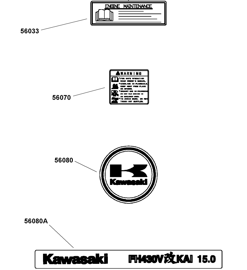 Label Assembly  Kawasaki FH430V-AS25
