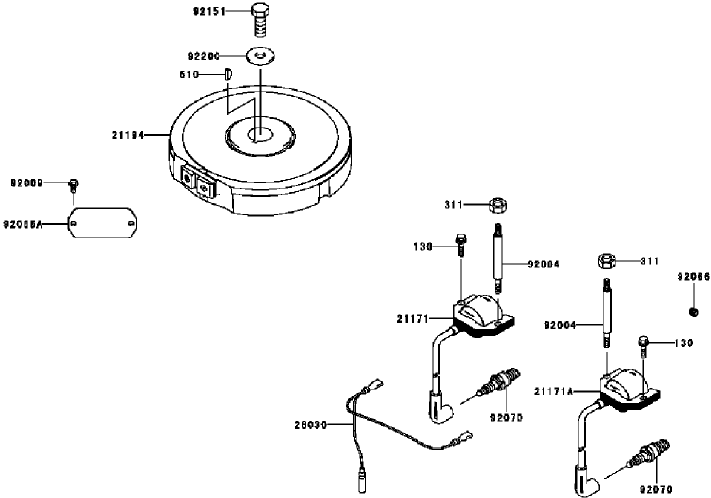 Electric-Equipment Assembly Kawasaki FH381V-AS25