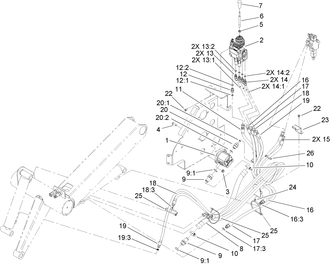 Loader Arm Hydraulic Assembly