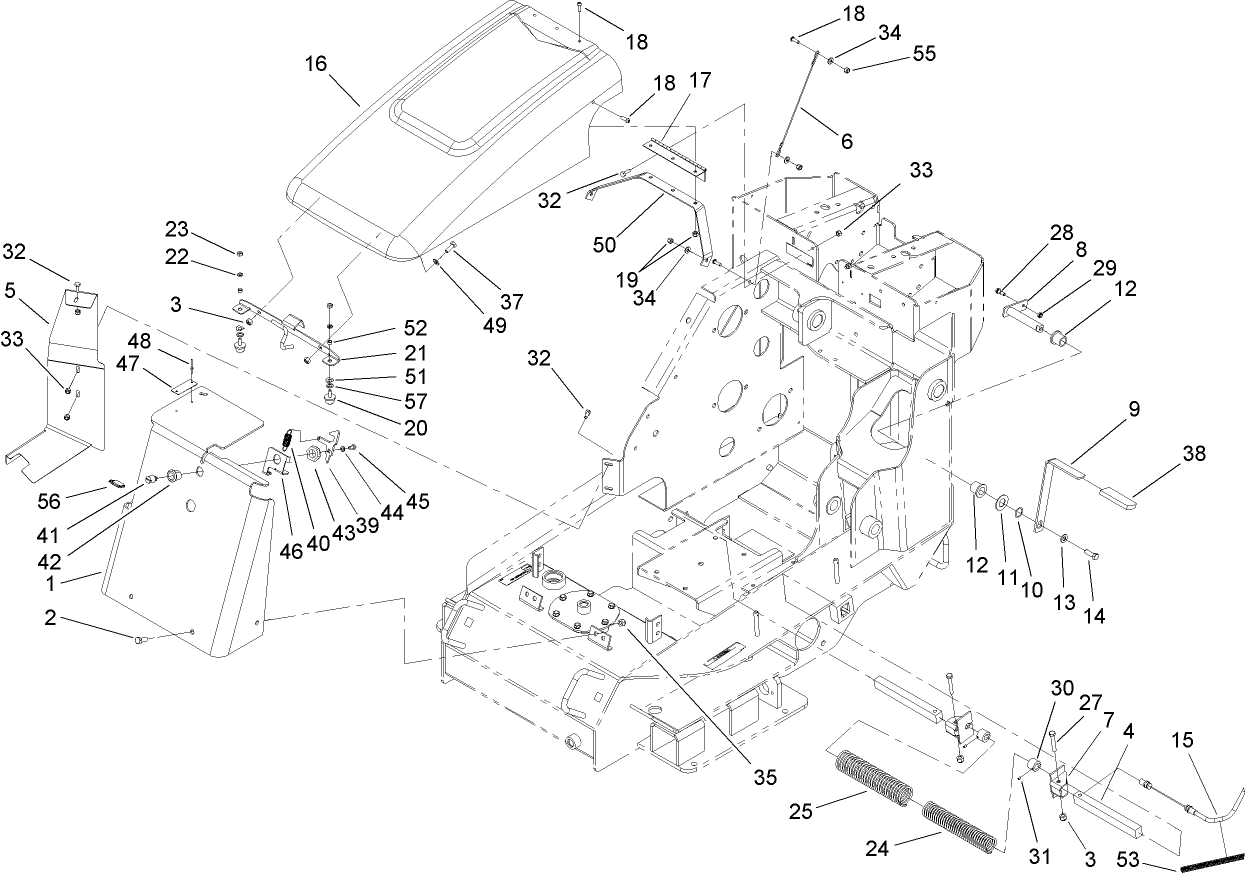 Hood and Brake Assembly