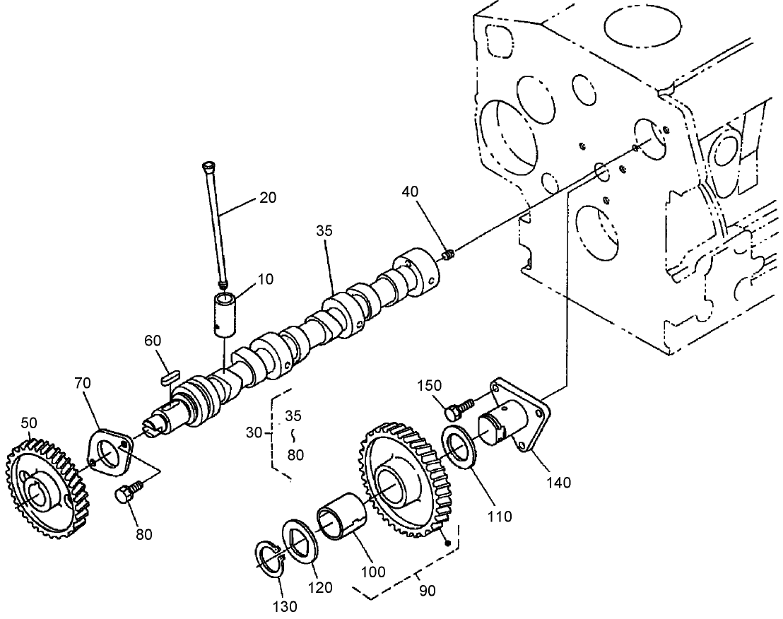 Camshaft And Idle Gear Shaft Assembly