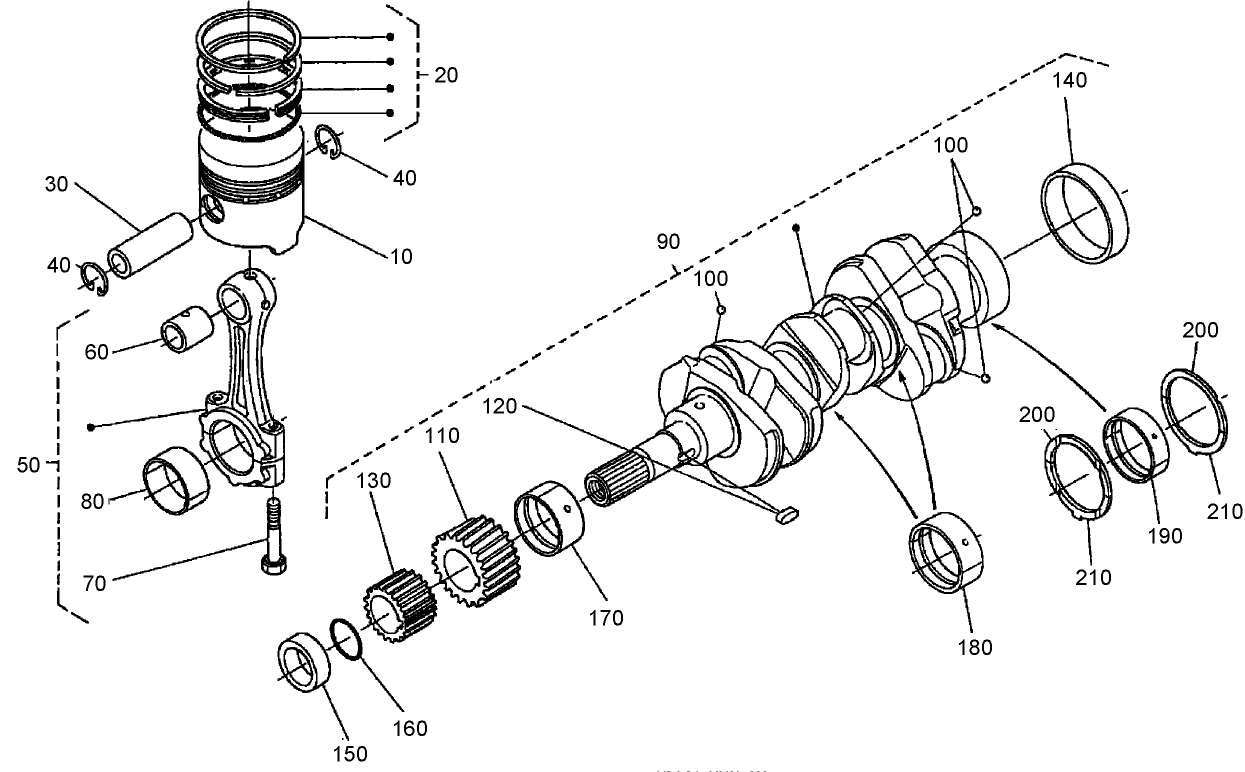 Piston and Crankshaft Assembly