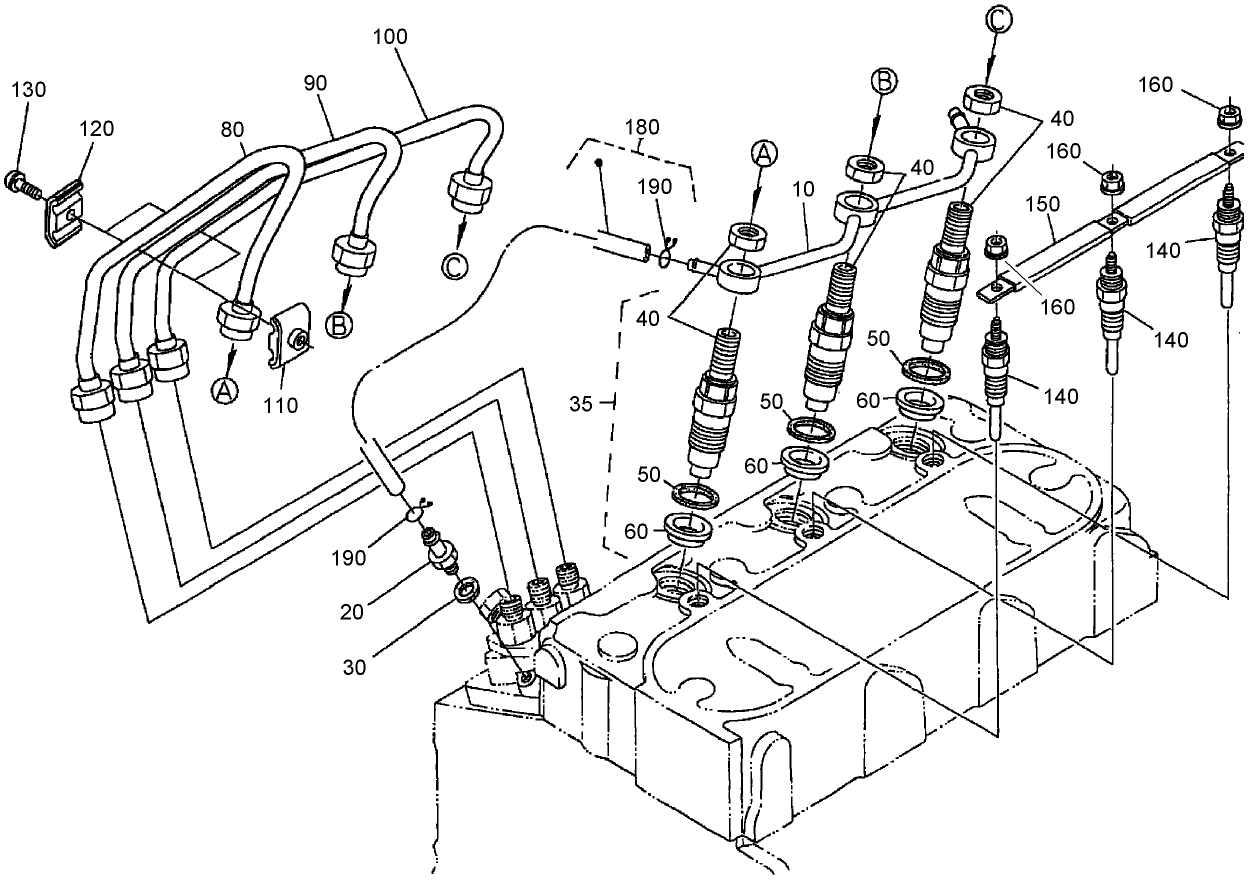 Nozzle Holder and Glow Plug Assembly
