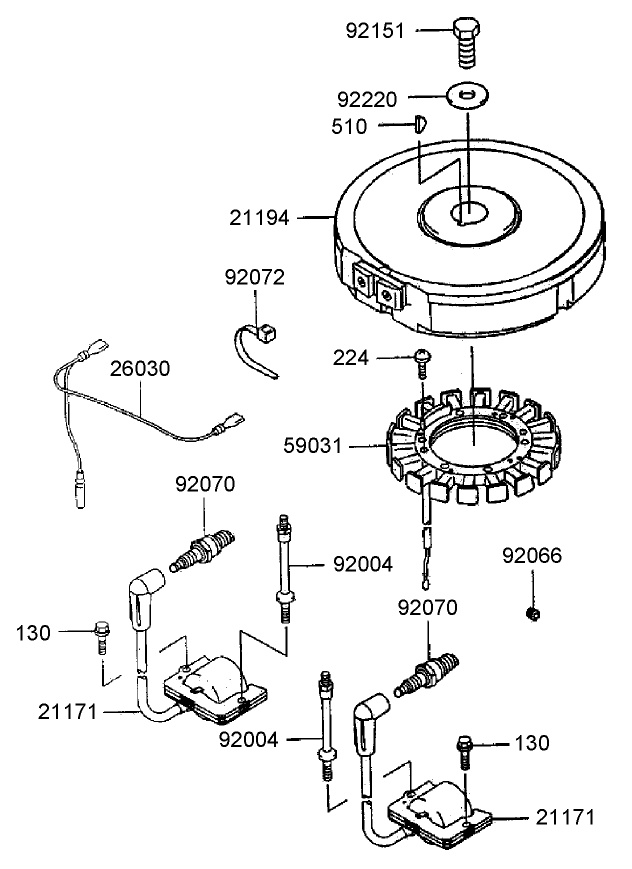 Electrical Equipment Assembly Kawasaki FH500V-AS25