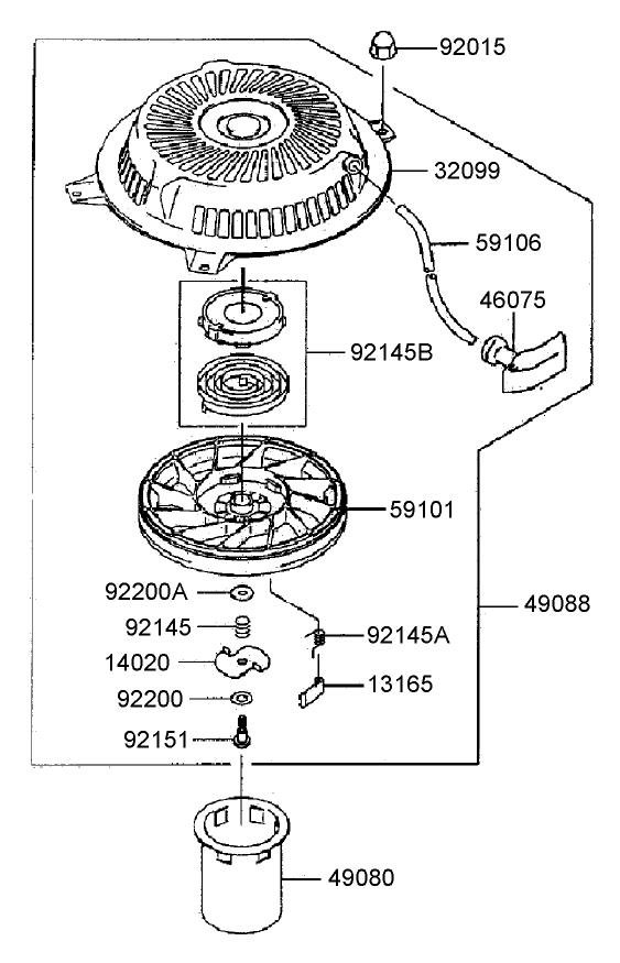 Starter Assembly Kawasaki FH500V-AS25