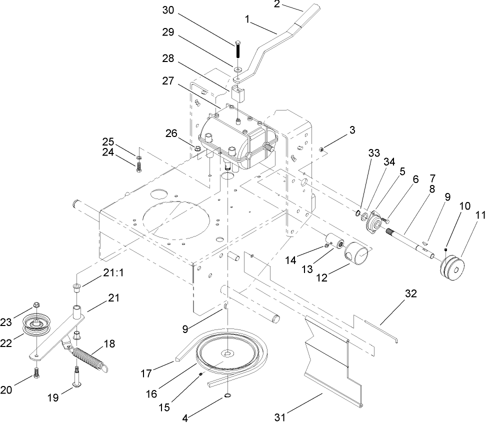 Transmission and Drive Pulley Assembly