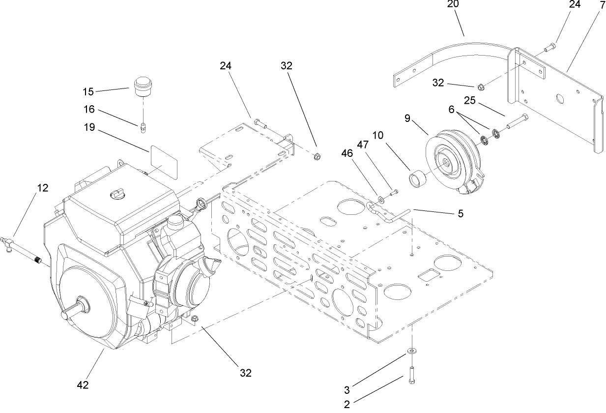 Engine and Clutch Assembly