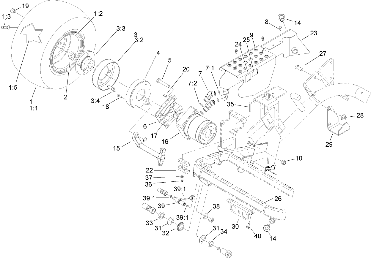 Front Wheel and Brake Assembly
