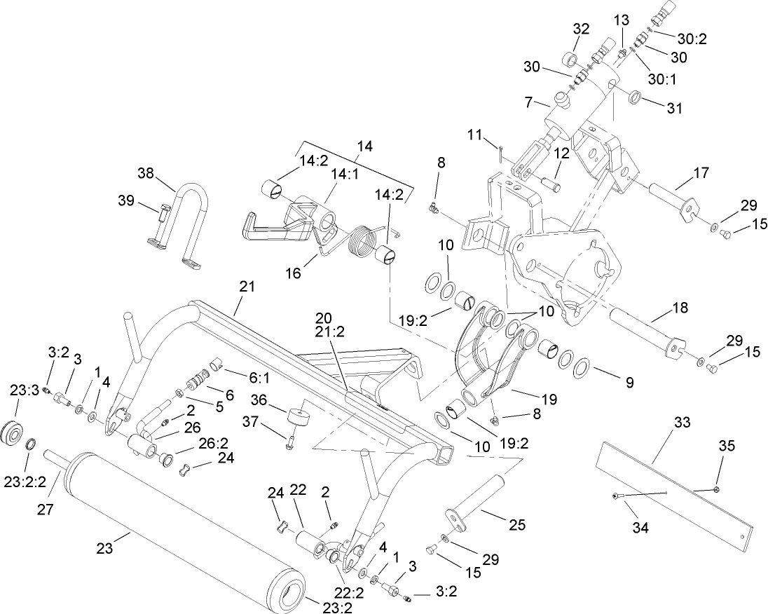 Left Hand Pull Frame Assembly