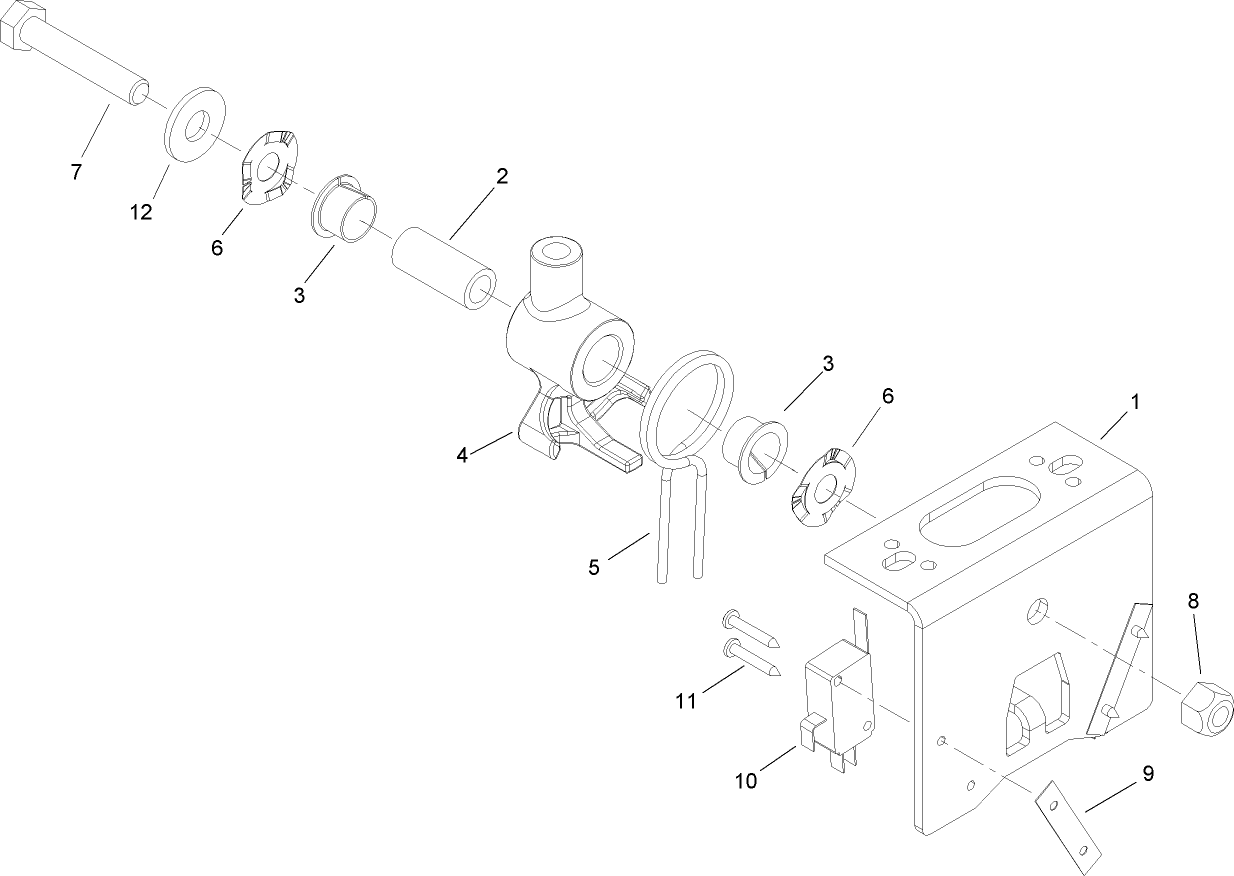 Joystick Bracket Assembly No. 106-4167