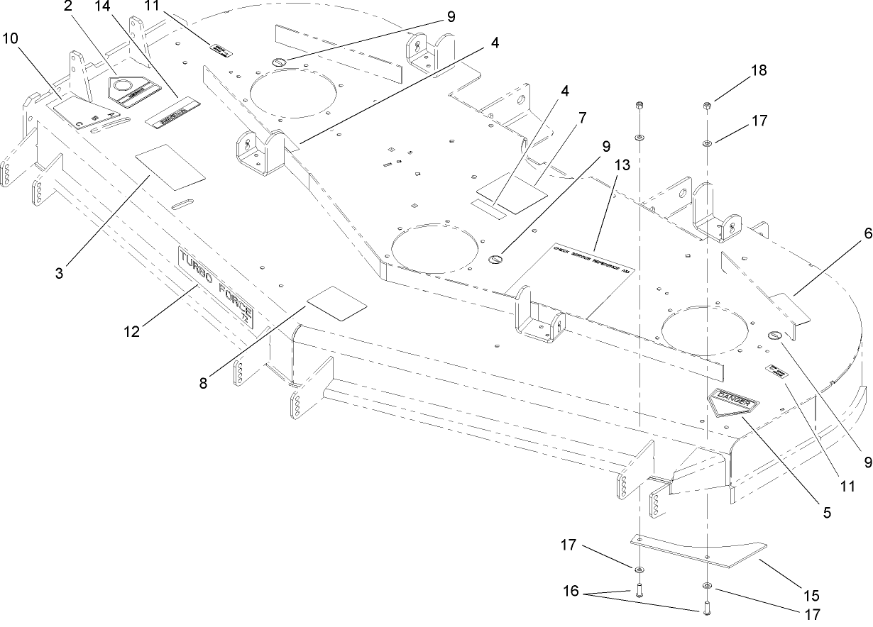 Deck and Decal Assembly No. 107-1625