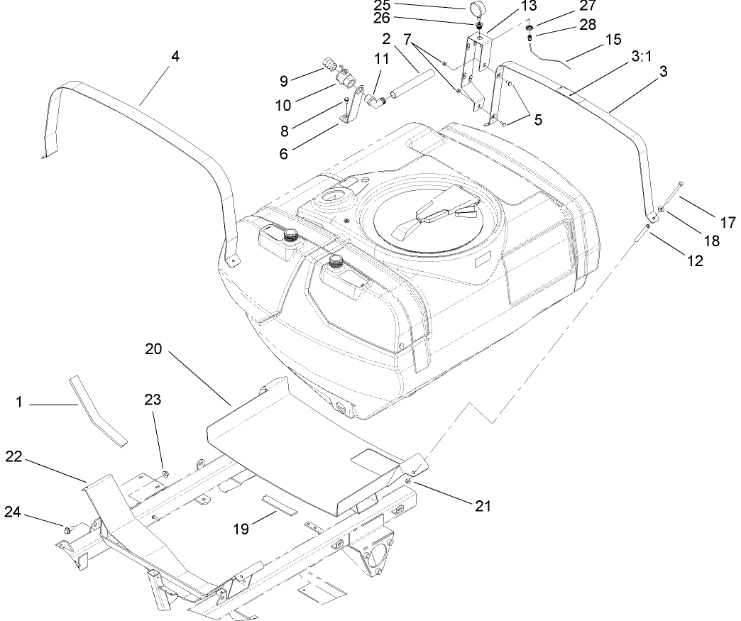 Tank and Saddle Assembly