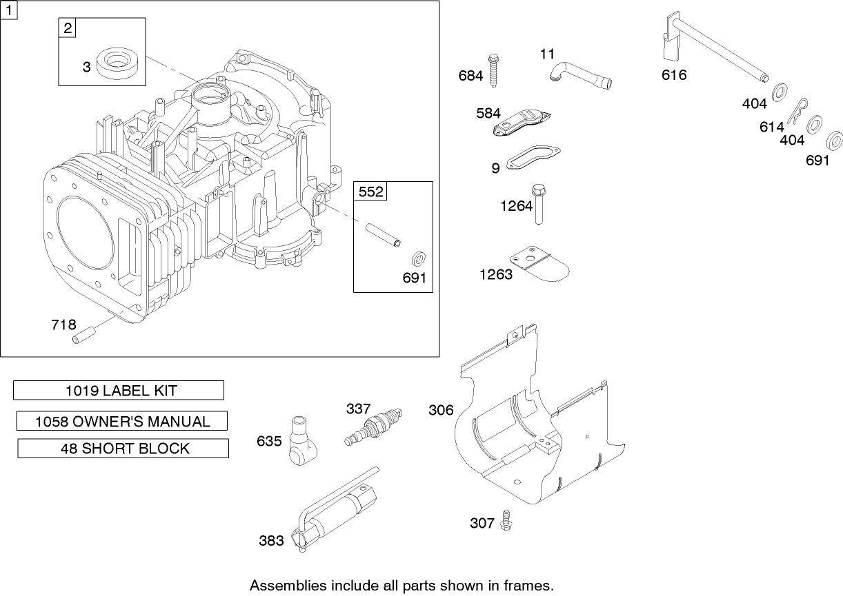 Cylinder Assembly Briggs and Stratton 31H777-0168-E1