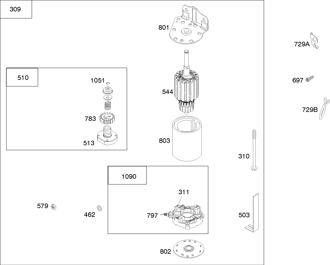 Starter Assembly Briggs and Stratton 31H777-0168-E1