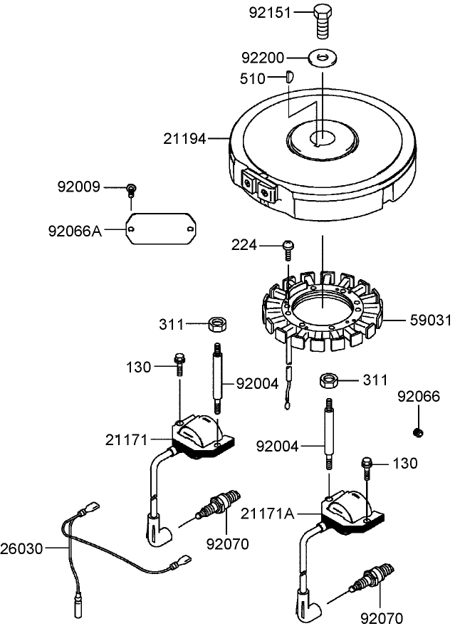 Electrical Equipment Assembly Kawasaki FH430V-AS28