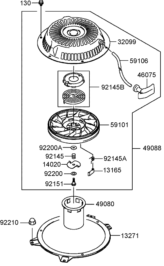Starter Assembly Kawasaki FH430V-AS28