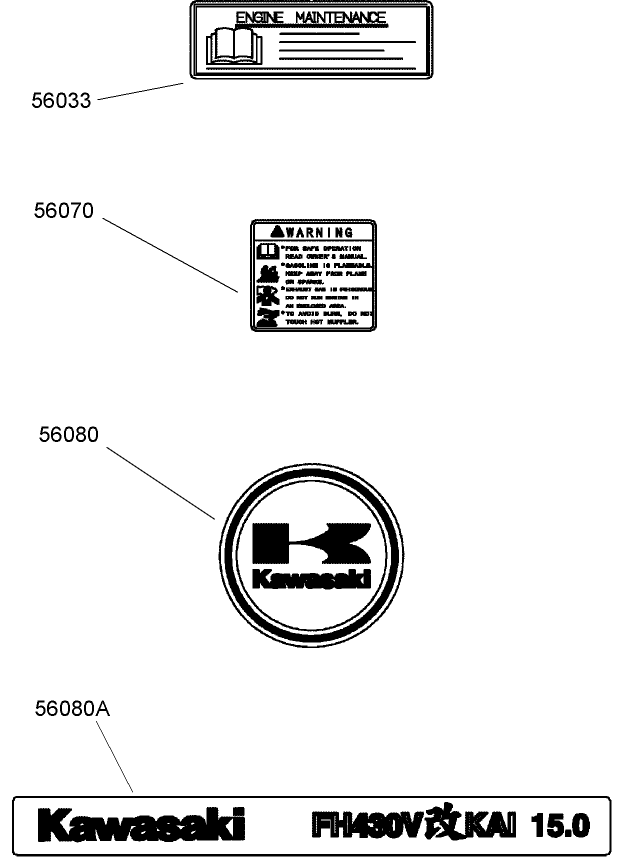 Decal Assembly Kawasaki FH430V-AS28