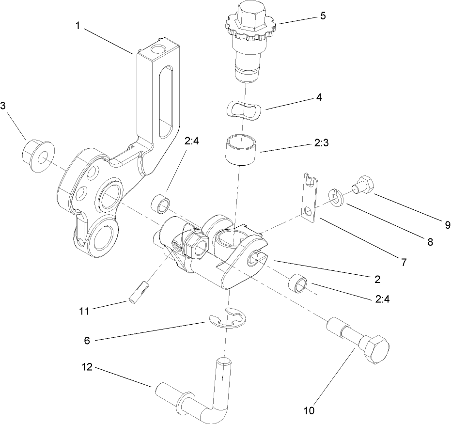 Left Hand Groomer Arm Assembly