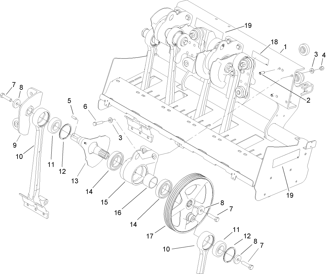 Coring Head Crank No. 1 and 2 Assembly