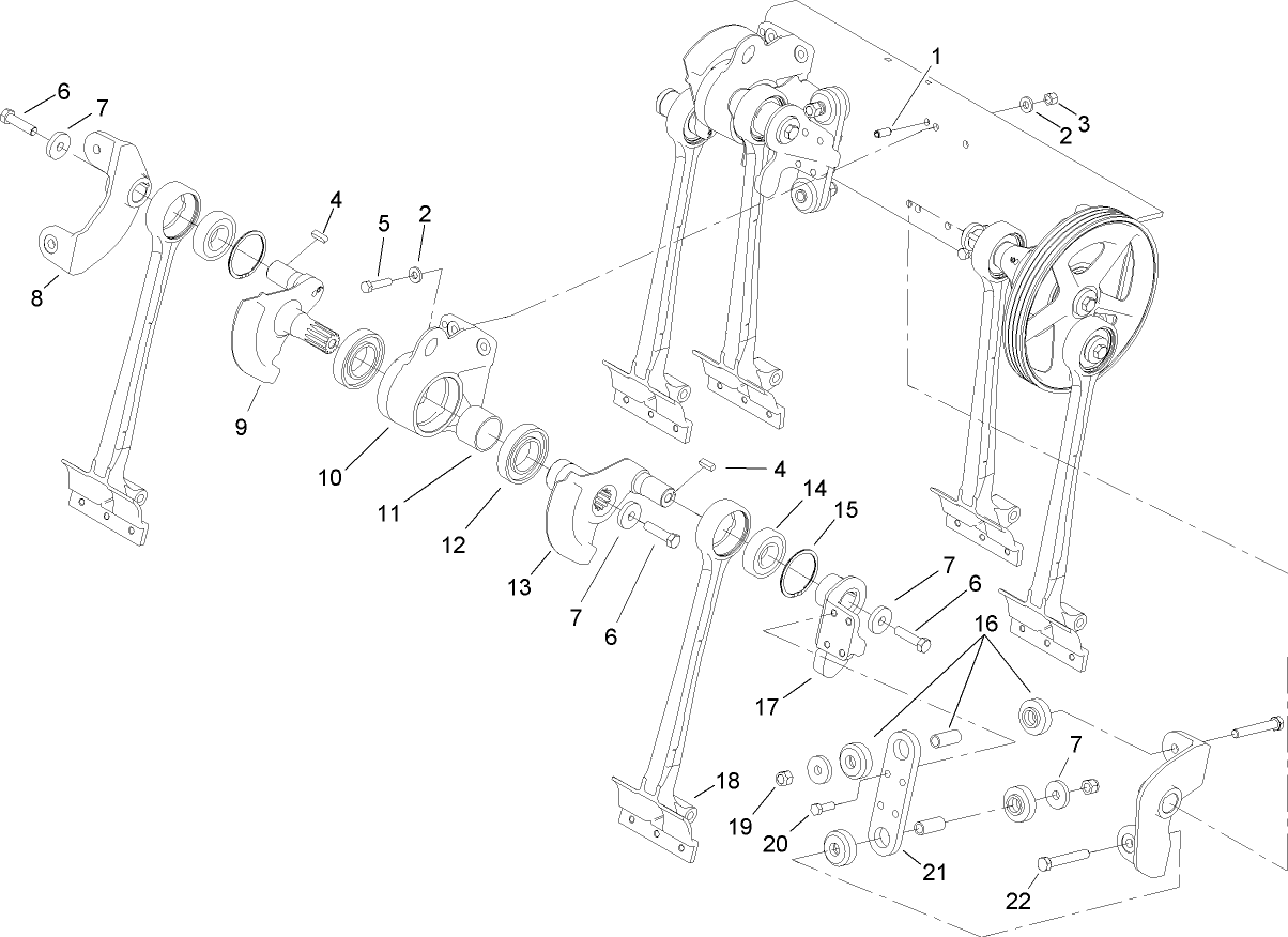 Coring Head Crank No. 3 and 4 Assembly