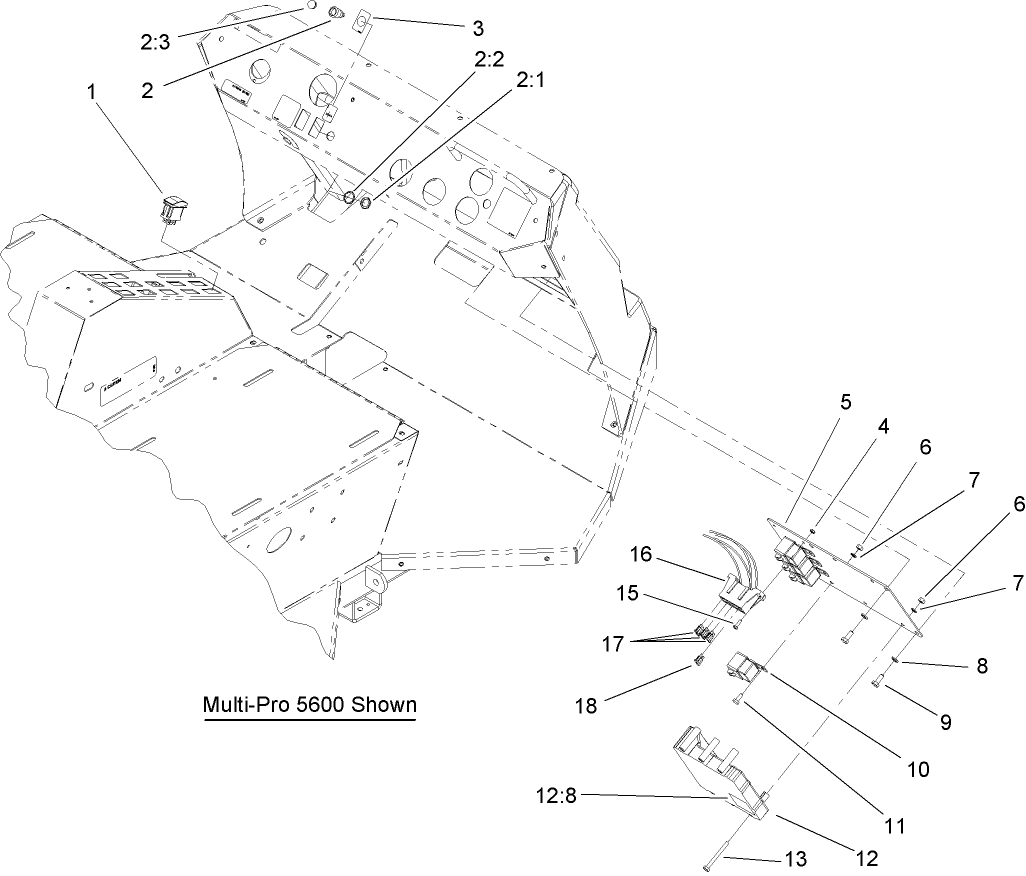Multi-Pro 5600 and 5700 Mounting Assembly